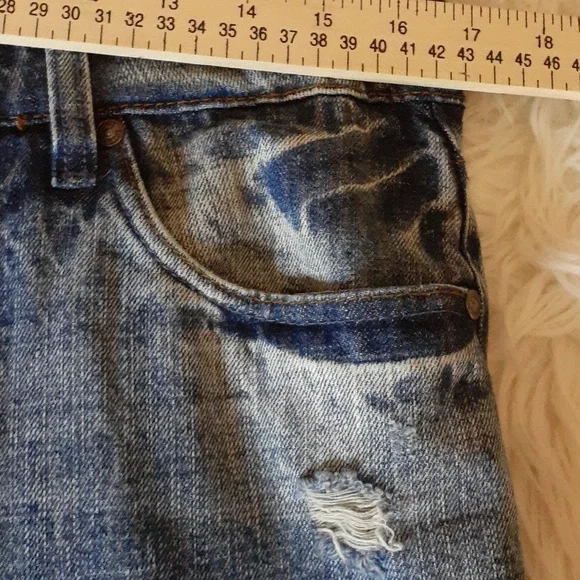 Crooks & Castles Distressed Denim Blue Size 32X32 Streetwear Edge Urban Jeans - Picture 6 of 11